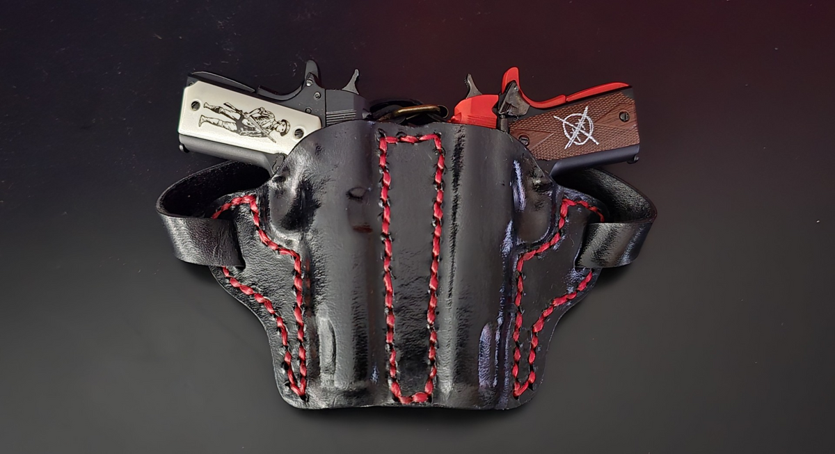 Molded Double Goat Gun 1911 Holster w/belt