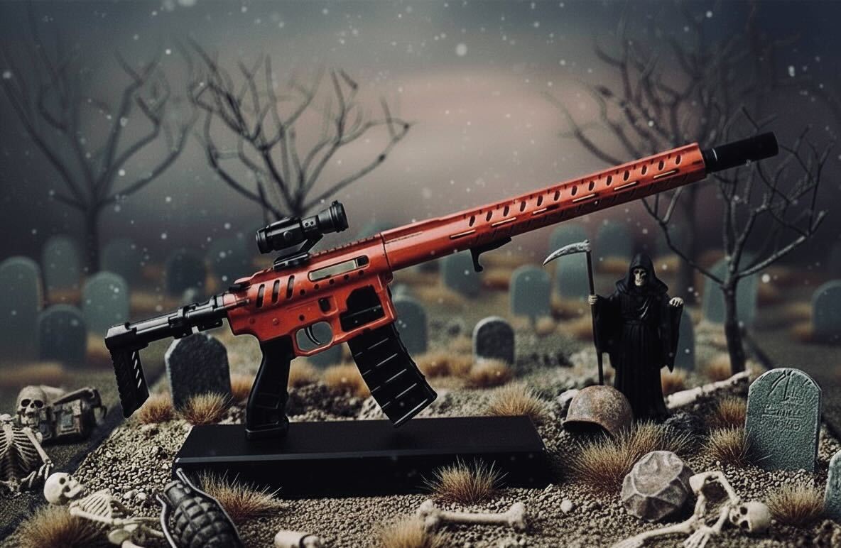 Goat Guns AR15 Skeleton Model RED