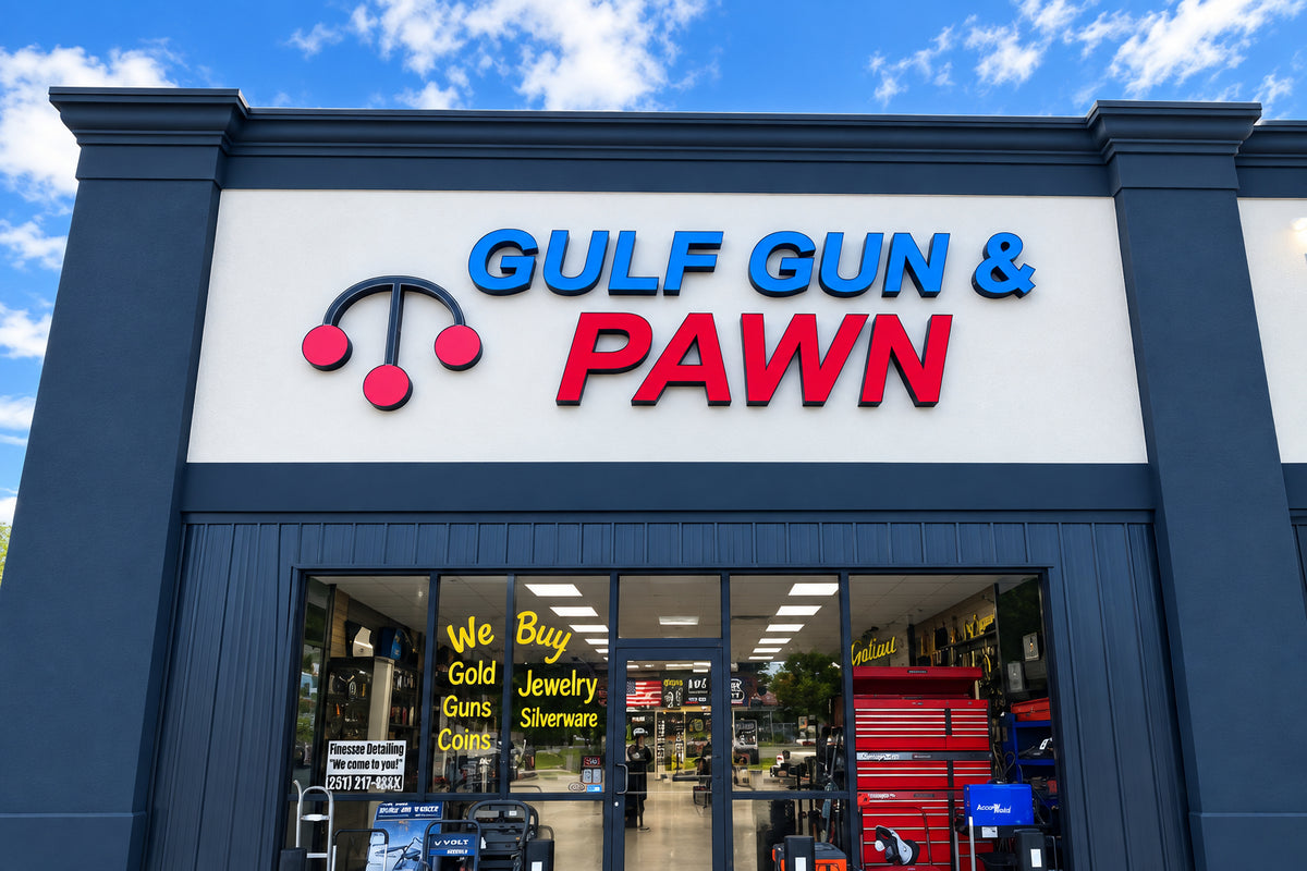 Gulf Gun & Pawn storefront in Foley, Alabama